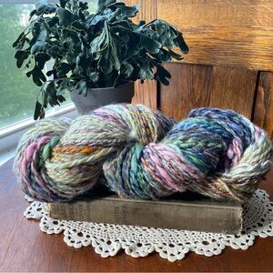 NEW!! Art Yarn Handspun Multicolor 2 Ply Yarn Skein Hank 175g New Handmade